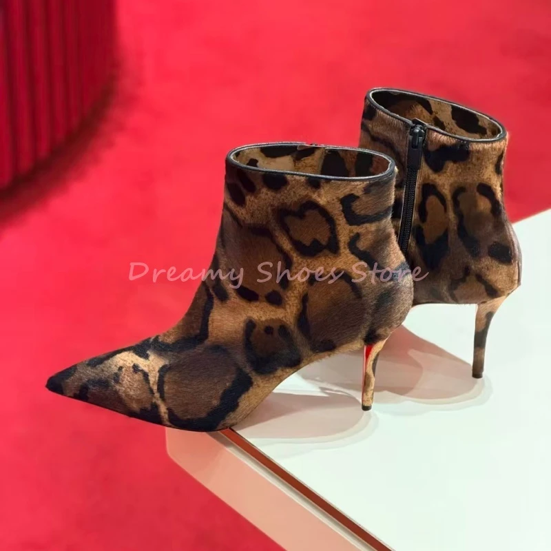 

Metal Keyhole SLuede Pointed Ankle Boots Women Leather Side Zipper Strange Style Stiletto Boots Sexy Fashion Party Banquet Shoes