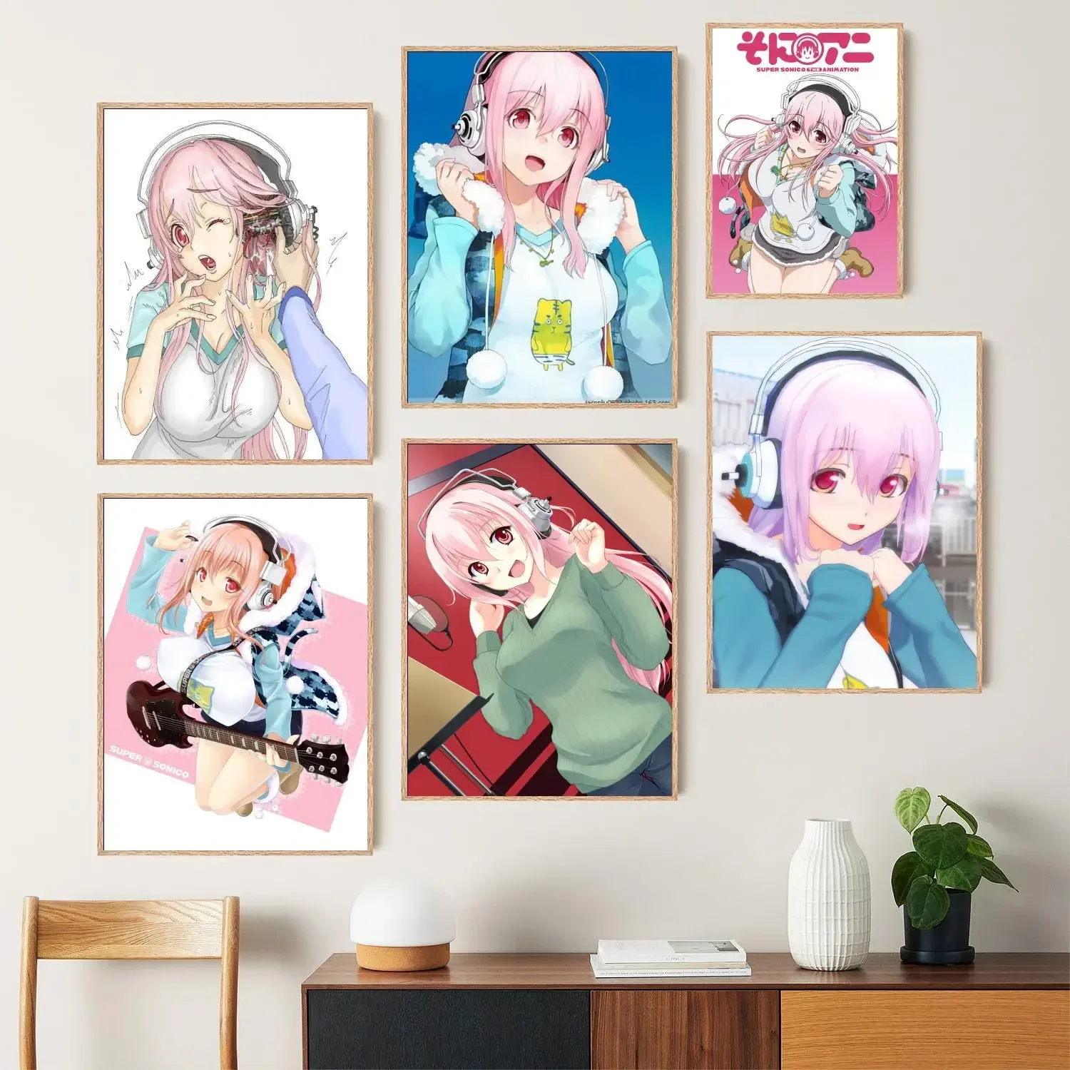 super sonico Canvas Art Poster, Wall Art, Picture Print, Modern Family, Bedroom Decor, Posters