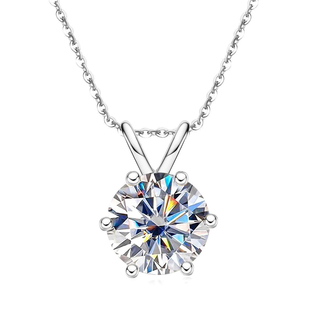 AnuJewel 1ct 3ct 5ct D Farbe Moissanite Diamant Top Qualität 18K Gold Überzogene Anhänger Halskette Edlen Schmuck Geschenke Großhandel