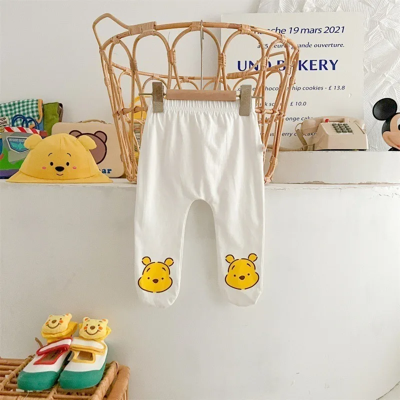 Cartoon Winnie The Pooh Spring Autumn Baby Girls Boy Bear Romper Long Sleeve Casual Bodysuit Infant Outing Jumpsuit K3126-4