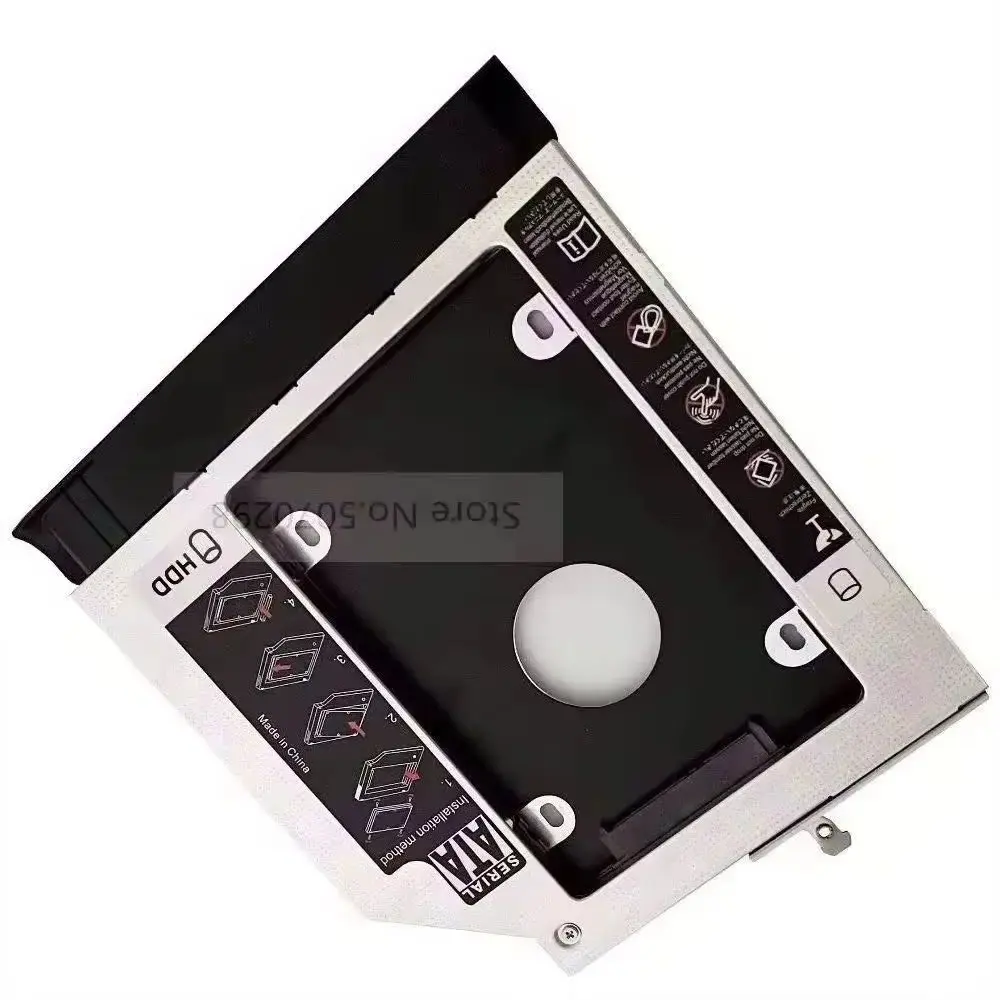 With Matched Bezel Panel 2nd 2.5 SATA Hard Drive HDD SSD Optical bay Caddy Bracket Frame Adapter for HP ProBook 645 650 655 G2