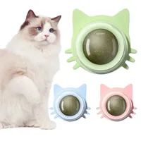 Catnip Balls Funny Lickable Cat Snack Catnip Balls Dental Chew Toys for Kittens Wall Interactive Teeth Cleaning Pet Supplies