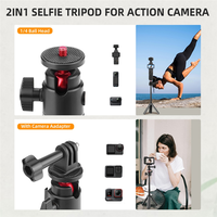 ABDE-Flymile Mini Desktop Selfie Stick Tripod Handheld Camera Phone Portable Retractable Stand For POCKET 3 Action 5Pro