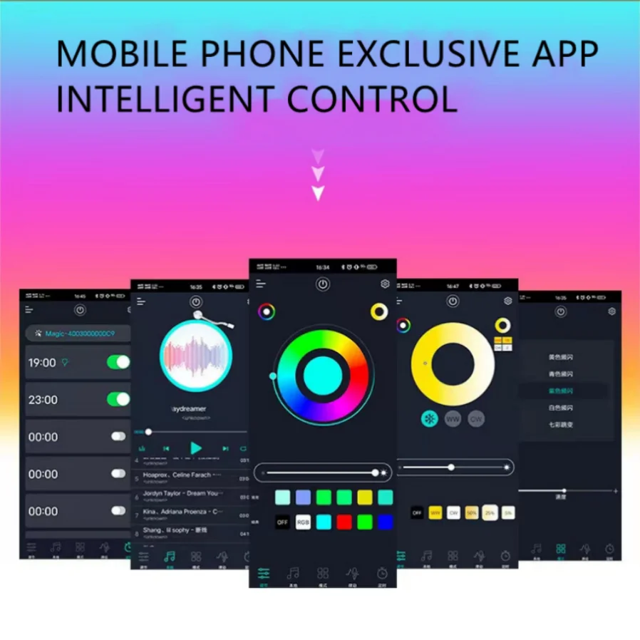 E27 bluetooth4.0 app sem fio inteligente led bulbo tuya controle app regulável 15w rgb + cw + ww cor mudança lâmpada compatível ios/android