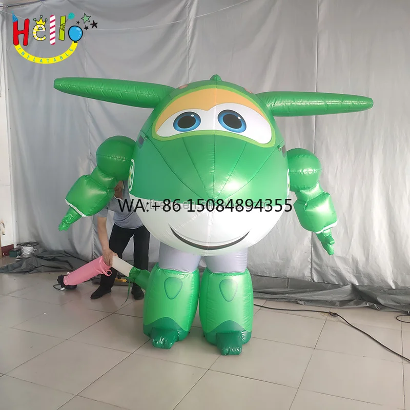 Inflatable Super Wings Plane Cartoon Mascot Costumes for Sale
