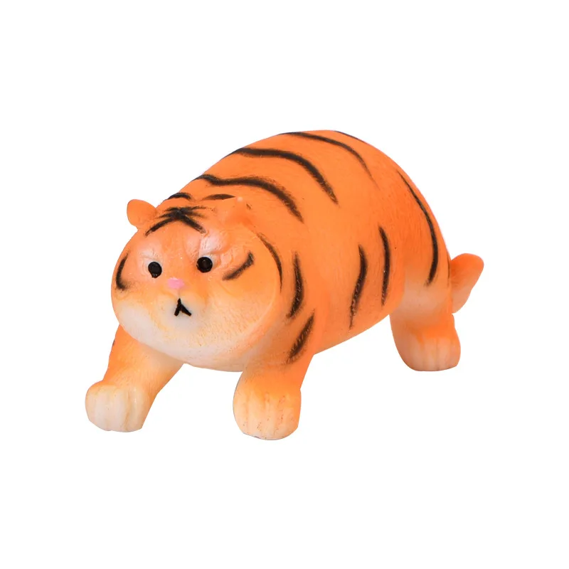 Walking Tiger Miniature Figurine Cartoon Animal Model Fairy Garden Plastic Craft  Home Car Cake Desk Decoration DIY Accessories view 6