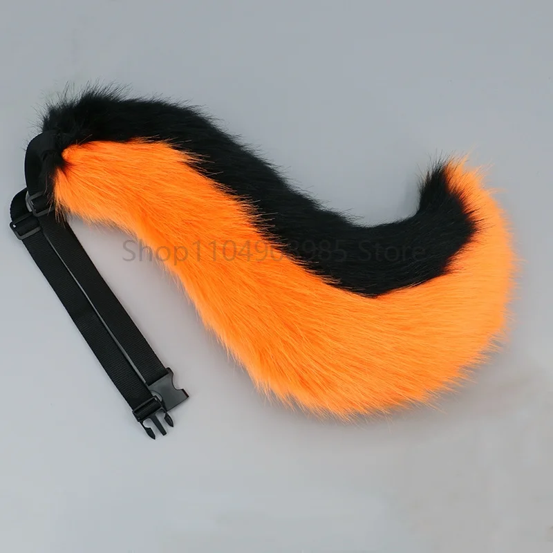 

Furry Anime Cat Tails Plush Cosplay Costumes Fox Big Tails Lolita JK Handmade Belt Adjustable Fursuit Tail Party Props