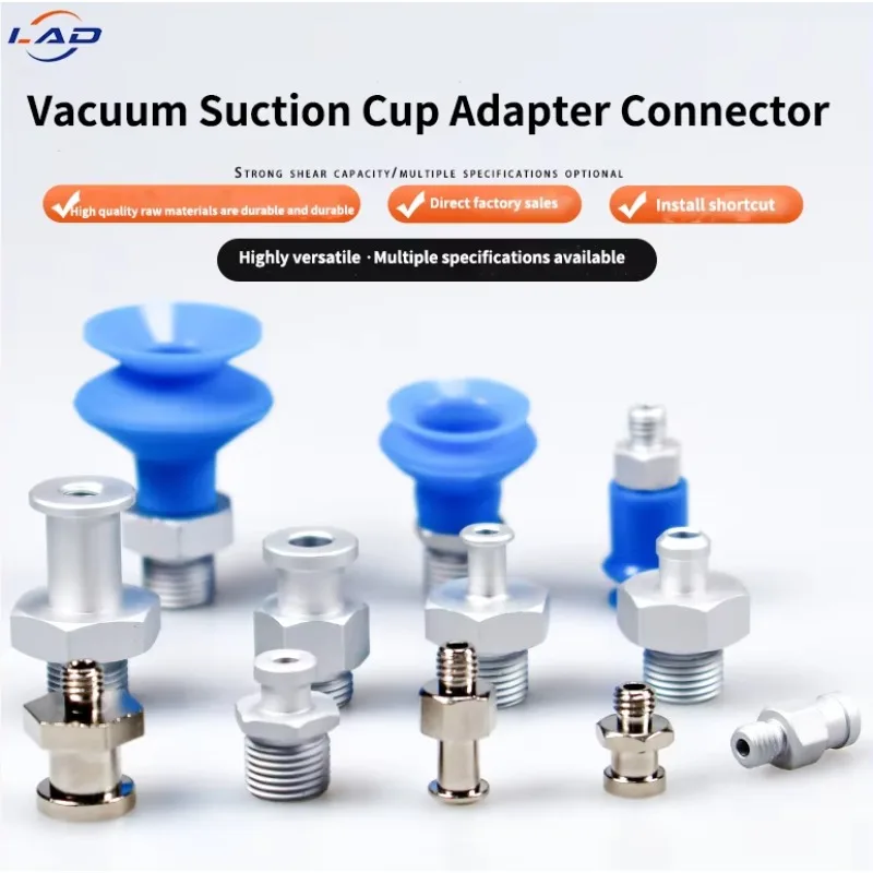 LADUNG Vacuum Cup Fitting VM04-G14 Hardware Pagoda Suction Nozzle Holder Manipulator Suction Cup Accessories G1/4 G1/8 M5 Thread