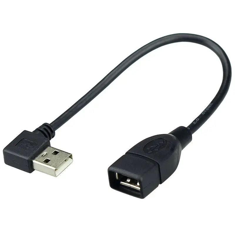 USB 2.0 수-암 연장 라인 엘보, L 앵글 벤드 90 도, USB 수-암 데이터 라인 엘보