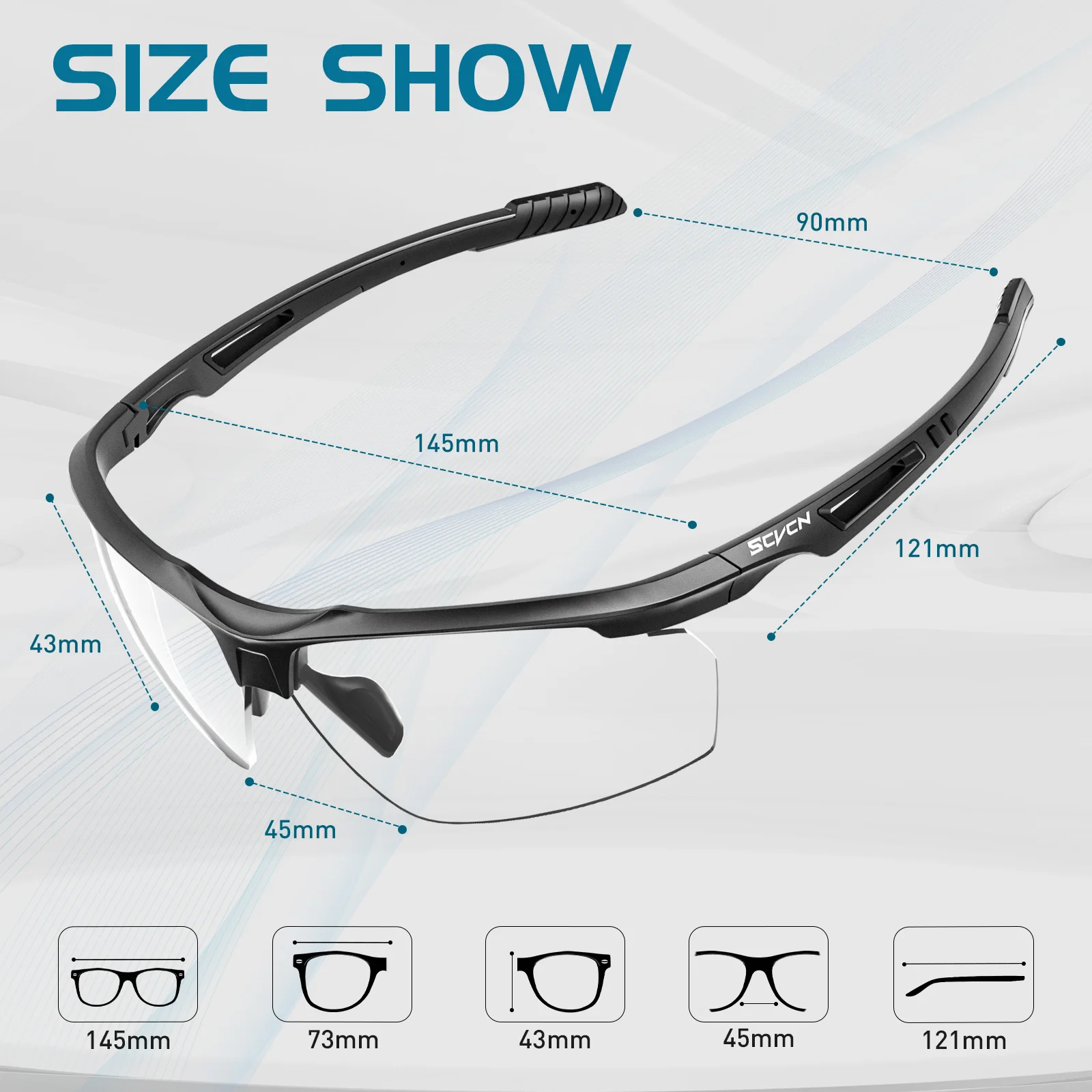 SCVCN New Photochromic Sunglasses Men Outdoor Driving Bike Eyewear Women MTB Road Bicycle Cycling Glasses UV400 Sports Goggles