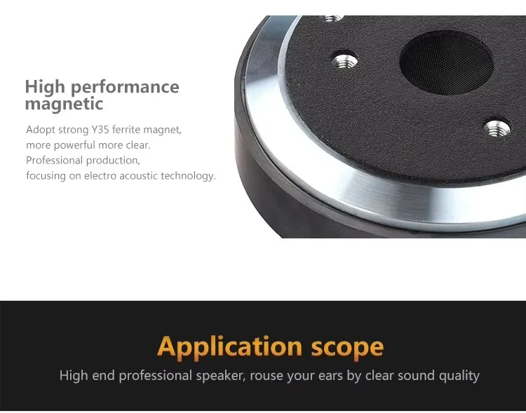 DE-610 High Frequency Ferrite Magnet Compression Speaker Driver-2.5 Inch HF Tweeter Twitter 8 Ohm 2.5