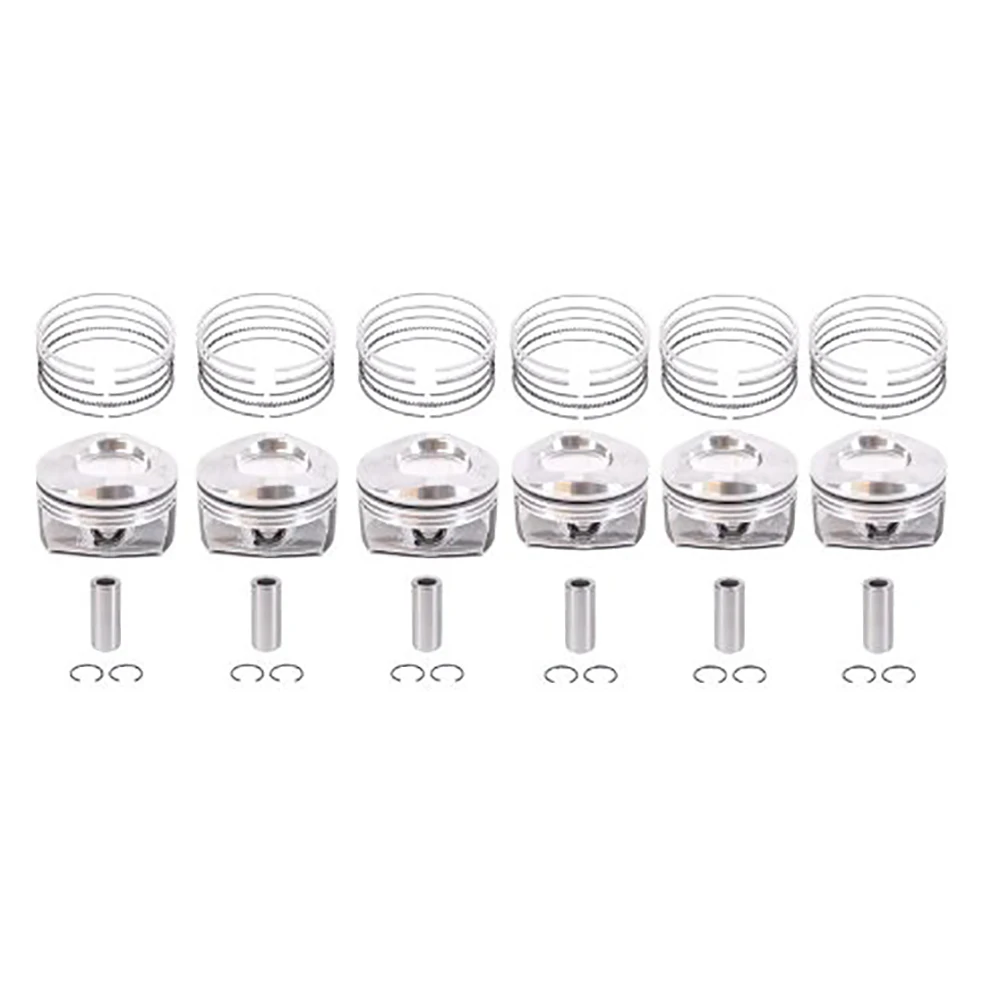 6pcs Engine Piston Set For 2004-2010 CLS 350 A2720303117 A2720302817 A2720309317 A2720305117 M272.988 Engine Replacement Parts