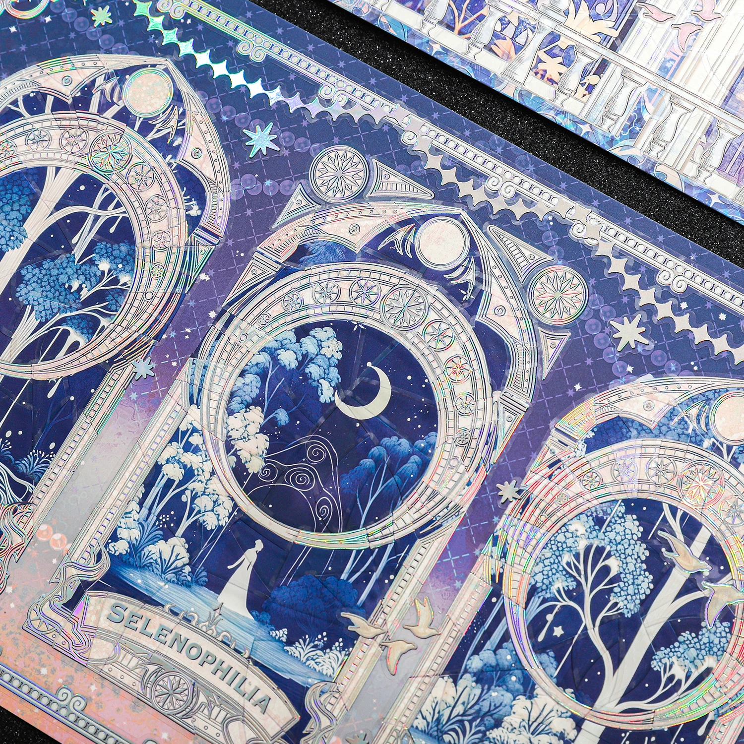 

Kawaii Stardust Castle 3D Sparkling Star Dust Landscape Sticker DIY Pocket Cabin Scene festival gift