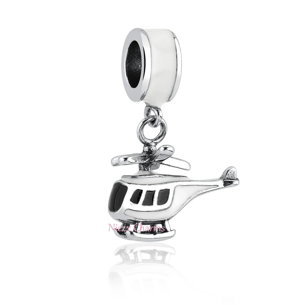 New 925 Sterling Silver Helicopter laptop sports car Pendants charms Bead Fit Pendant Charm Original Bracelet Silver 925 Trinket