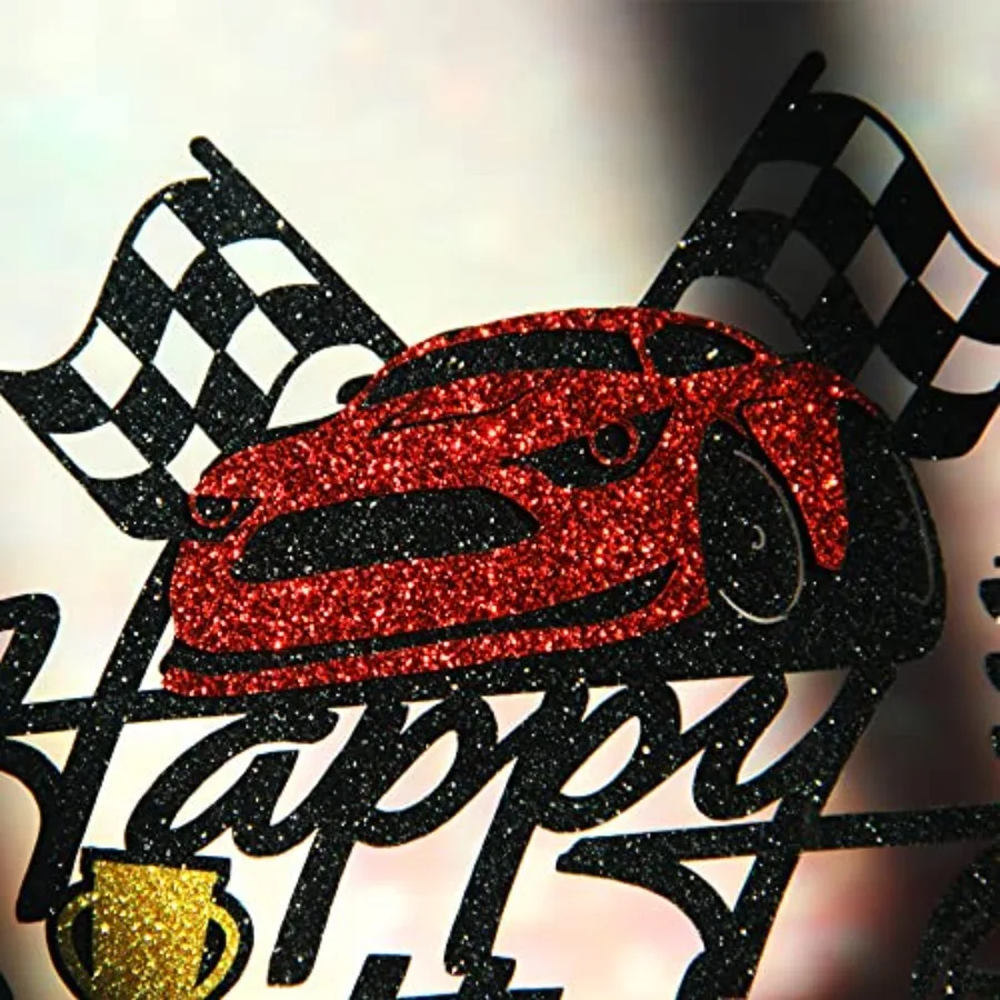 Dekoracja tortu wyścigowego na urodziny dla chłopców i dziewczynek