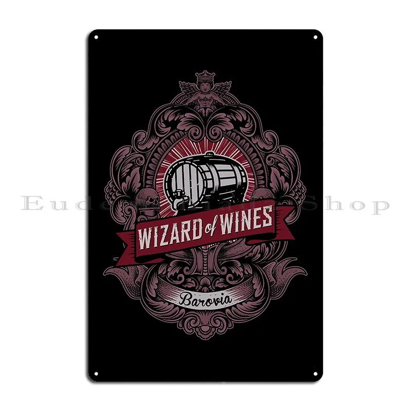 Nouveau Magicien Du Vin Vigneron Barovia Essentiel Metal Plaque Create Customize Custom Pub Garage Tin Sign Poster