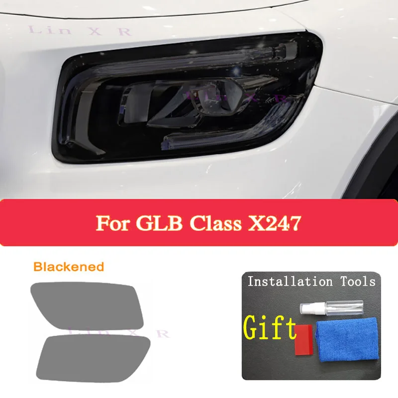 For Mercedes Benz GLB Class X247 2020 Car Exterior Headlight Anti-scratch Front Lamp Tint TPU Protective Film Cover Accessories