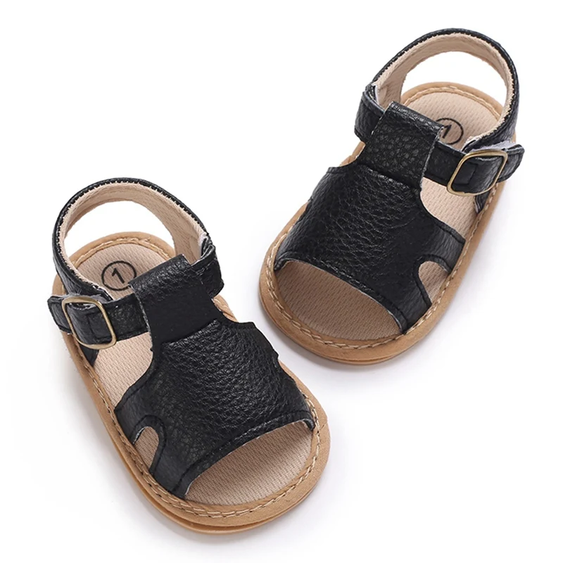 Sepatu sandal kulit PU untuk bayi, sepatu sandal bayi perempuan, sepatu berjalan, sepatu boks sol lembut, sepatu kulit PU Anti selip, sepatu kasual untuk bayi