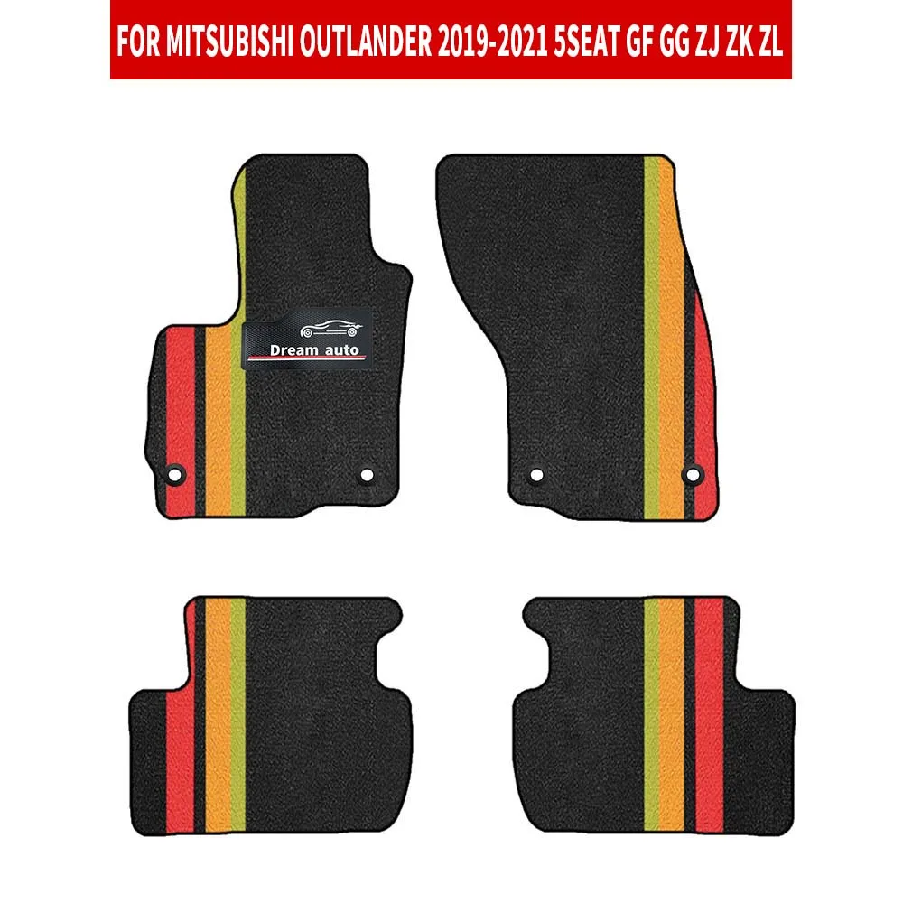 

Custom Car Floor Mats For Mitsubishi Outlander 2019-2021 5seat GF GG ZJ ZK ZL Waterproof Auto Carpets Foot Coche Accessorie