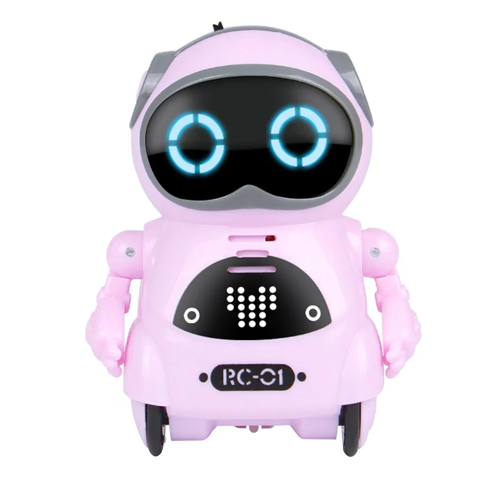 Mini Robot à commande vocale pour enfants, son Intelligent activé, marche, danse, Rc, avec lumières Led, musique, technologie éducative