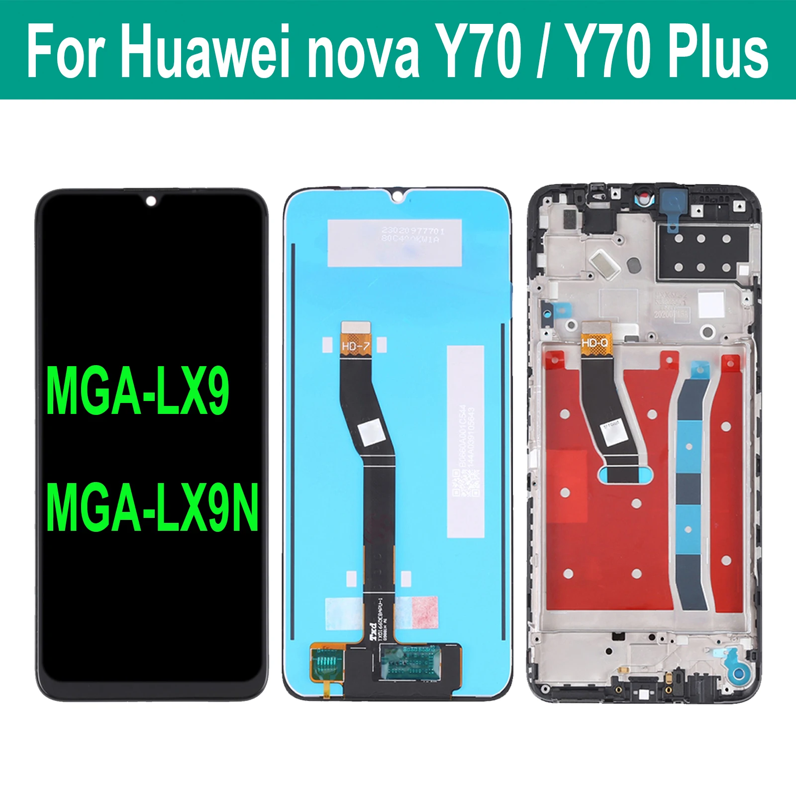 

For Huawei Nova Y70 Plus Y70Plus MGA-LX9 MGA-LX9N LCD Display Touch Screen Digitizer Assembly