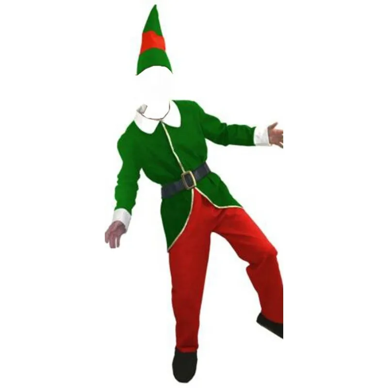 Fantasia de elfo do Natal masculino, assistente de Papai Noel, RPG, Feriado