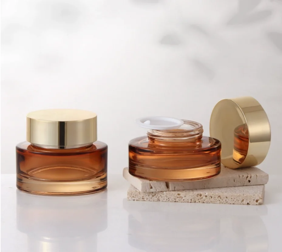 30ml-120ml オーバル型ガラスボトル モイスチャーエッセンス セラム/ローション/エマルジョン/ファンデーション/化粧水 化粧品容器