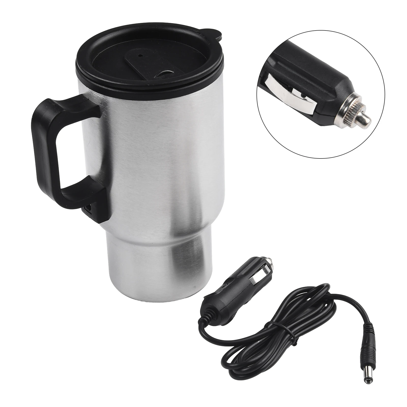 High Quality Hot New Mug 12V 120W 450ml Car Coffee Cup Electric Heated Kettle Stainless Steel Travel Water Heater