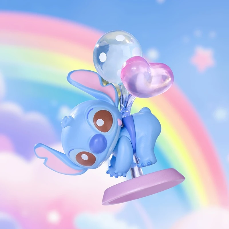 Nova disney stitch aventura série saco cego bonito mini dos desenhos animados modelo de mesa requintado pequeno grão brinquedo surpresa caixa mistério presente