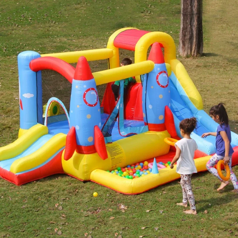 

Bouncy Castle Trampoline, Slide Jumping Home Small Playground