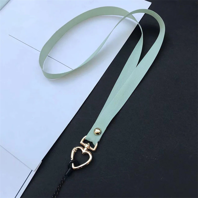 Love Mobile Phone With Keychain Lanyard Hanging Neck Men And Women Long Color Webbing Key Rope Webbing Webbing DIY Lanyard