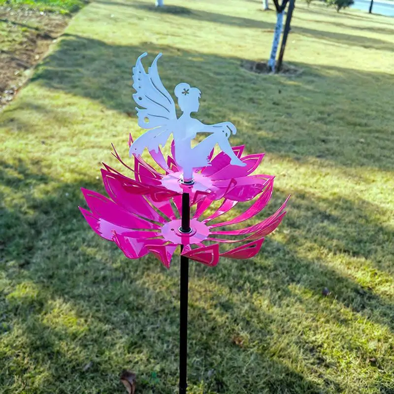 

Wind Spinners For Yard And Garden 360 Degree Rotation Fairy Garden Wind Spinner Versatile Garden Art Ornament Metal Outdoor