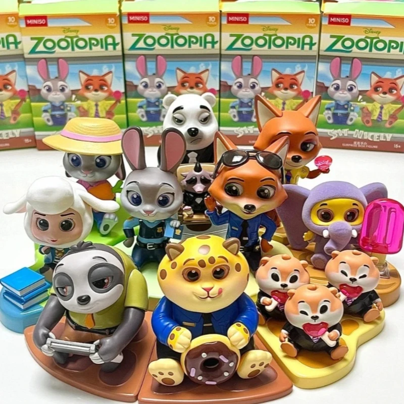

Подлинная серия Disney Zootopia Obediently Sitting, слепая коробка, аниме-фигурка, модная игрушка, загадочная коробка, индивидуальный подарок на день рождения для ребенка