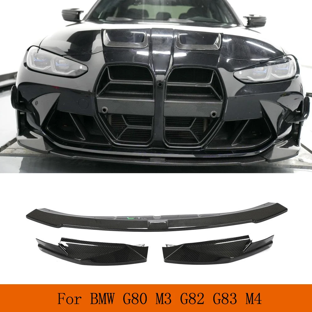 

Car Front Bumper Lip Chin Spoiler for BMW 3 4 Series G80 M3 G82 G83 M4 2021 2022 Car Racing Front Bumper Lip Apron Dry Carbon