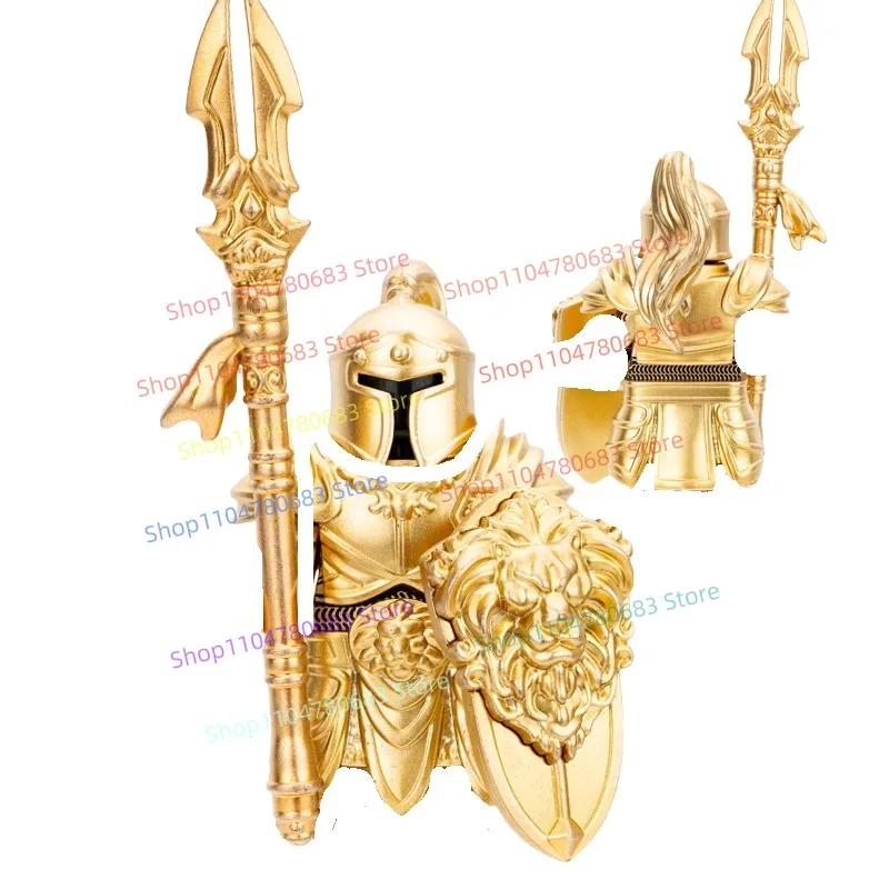 MOC ビルディングブロック ミニ人形モデル、アンティーク兵士組み立て鎧アクセサリー、趣味の収集玩具、クリスマスギフト