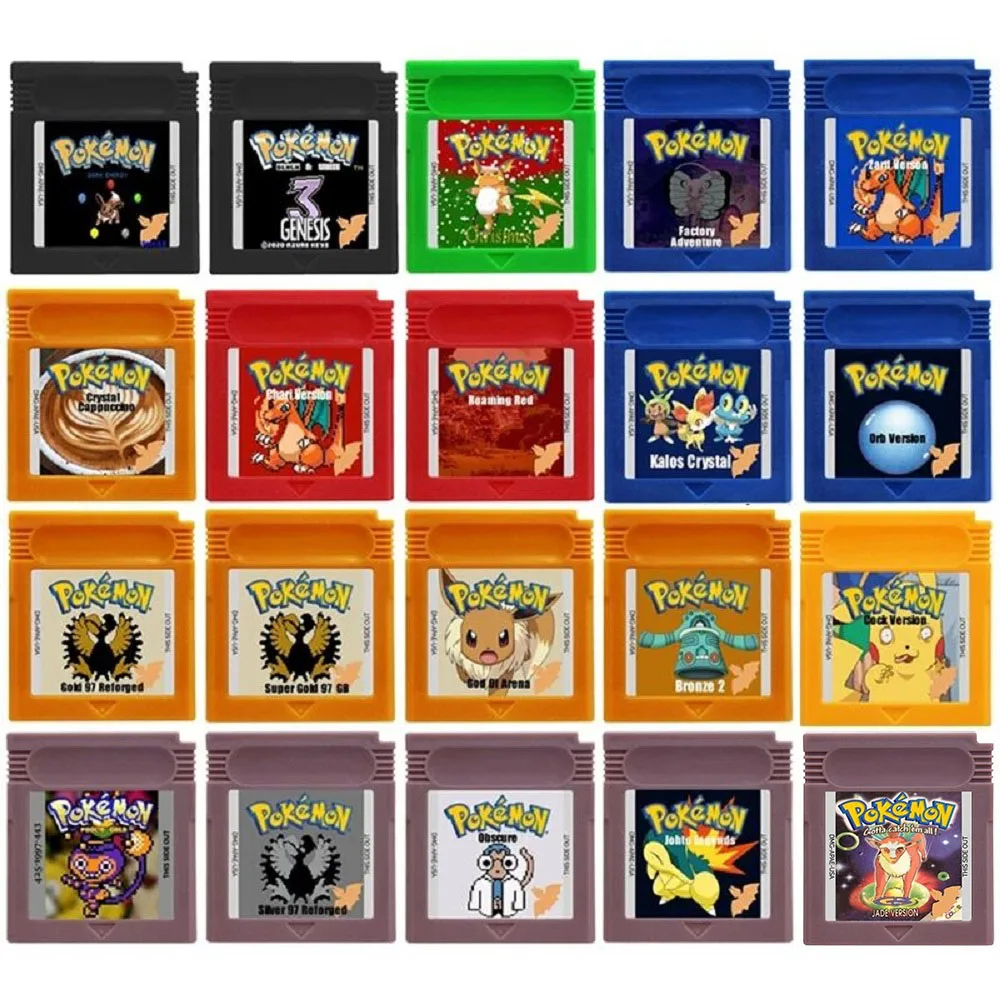 

Новая игровая карта для консоли GBC серии Pokemon 16-Bit: Black, White, Genesis, Gold, Silver, 97, Bronze, 2 для GBC GBA (США)