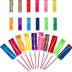 2/4/6M Colorful Artistic Gymnastics Ribbons Indoor Fitness Ribbons Sports Equipment Dance Ballet Rhythmic Gymnastics Supplies