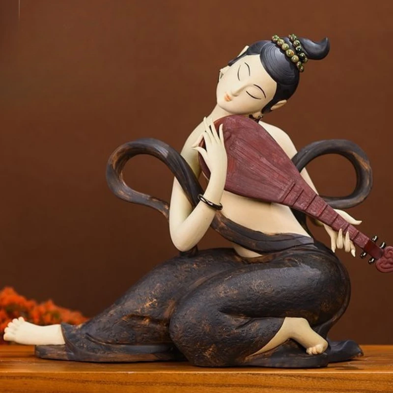 

Flying lady ornament, living room entrance decoration, clay sculpture characters