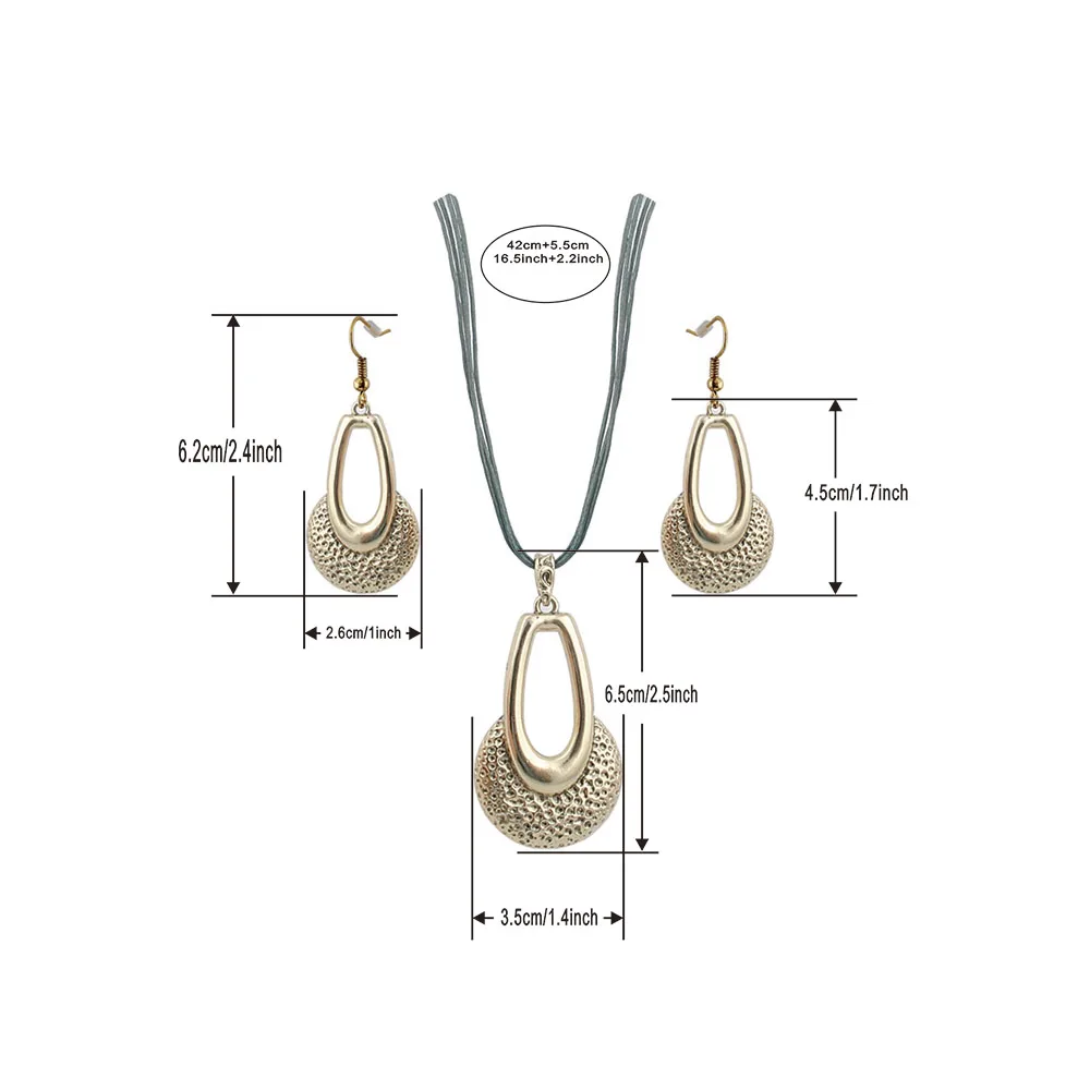 Alloy Jewelry Pendant Necklace Chain Wax String Popular Items Women's Jewelry Set