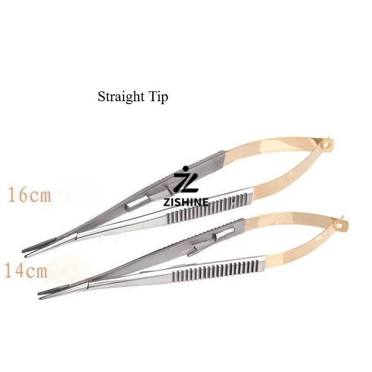Dental Needle Holder – Minimally Invasive / Orthodontic / Fish-Tail Spring-Clip Style for Suture Gripping