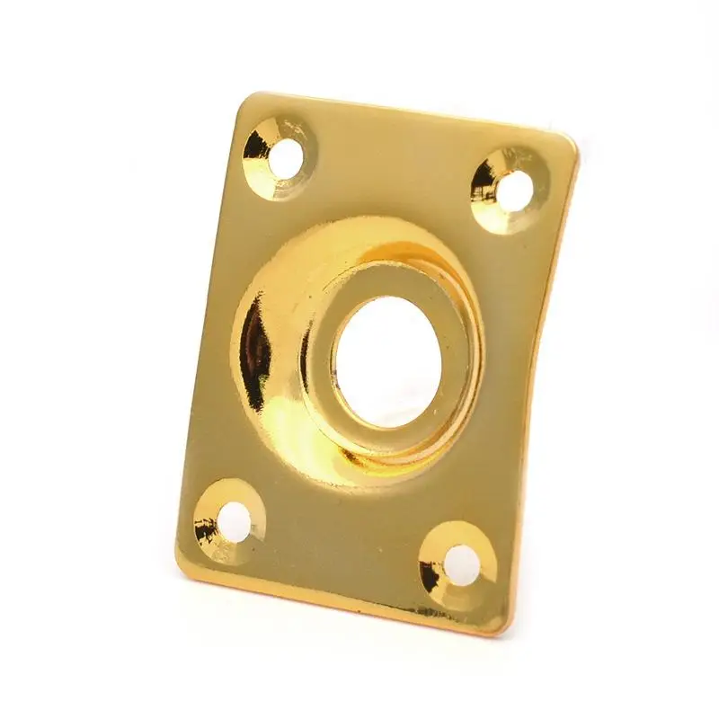 Square Metal Guitar Output Jack Plate Professional Musical Instrument Replacement Part for Guitar Repair Shop Luthier Use