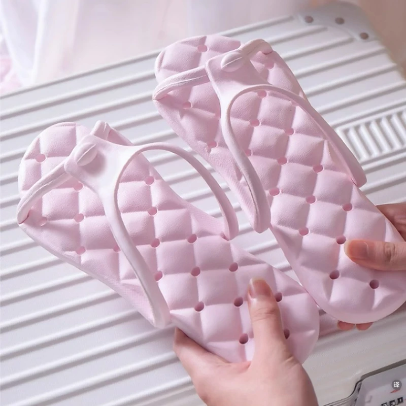 

Casual Portable Folding Slippers Men Women Solid Lightweight Nonslip Flip-flops Indoor Outdoor Shoes Beach Travel Trip Slides