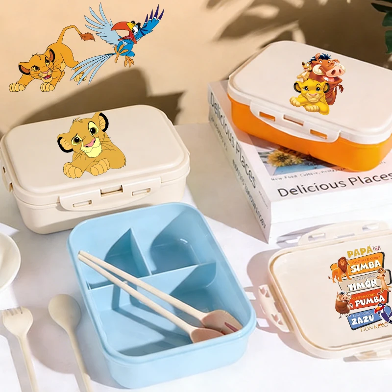 

Mufasa Lion King Lunch Boxes Kids Disney Movie Cartoon Print Separate Lunch Box Boys Student School Picnic Bento Cases Cute Gift