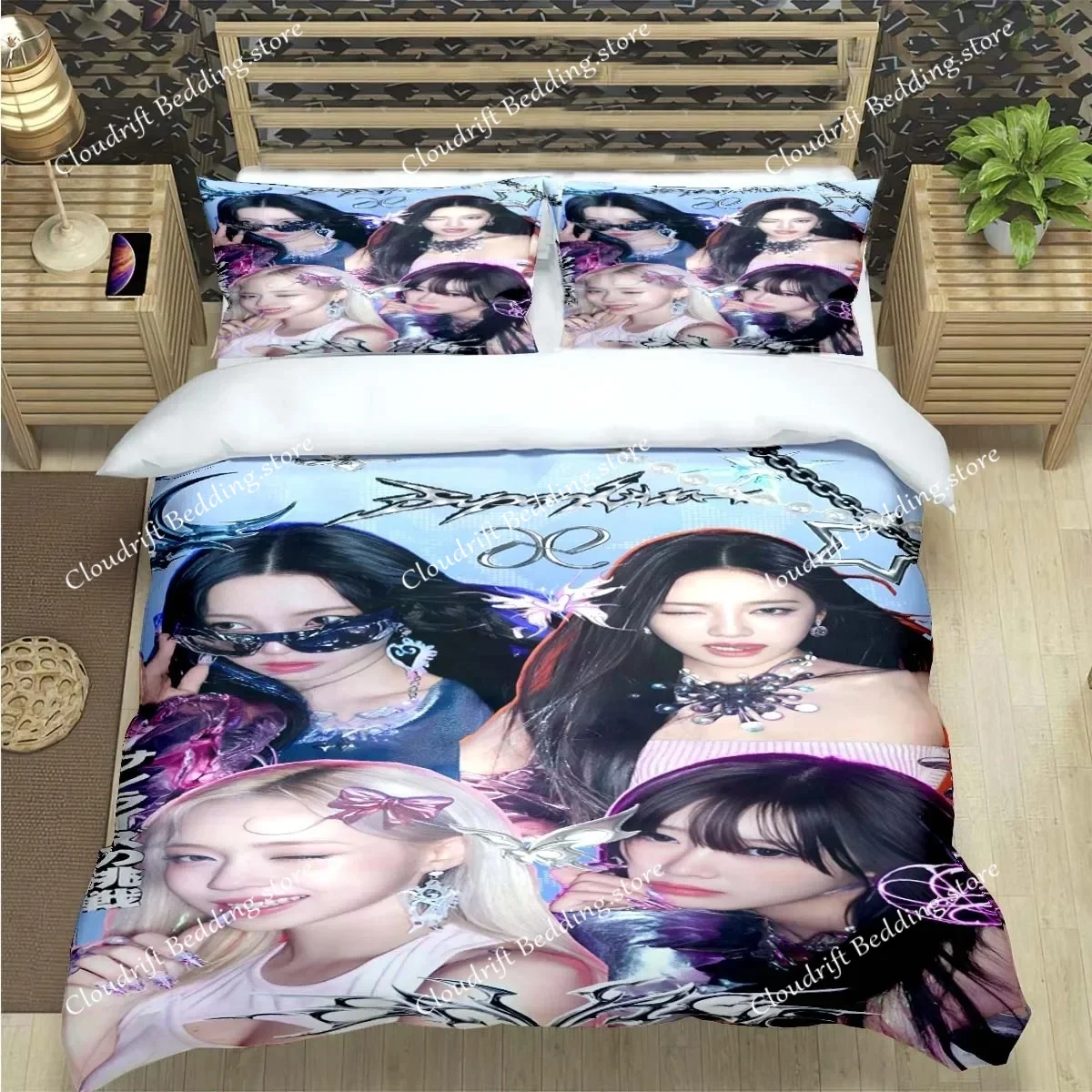 Fashion Korean Girl Group Poster Print Bedding Sets Bed Supplies Set Duvet Cover Bed Comforter Set Bedding Set Gift