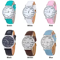 Fashion Women Watch Ladies Watches Leather Band Quartz Wristwatches Women Mathematical Formula Watch Reloj Mujer relogio mulher