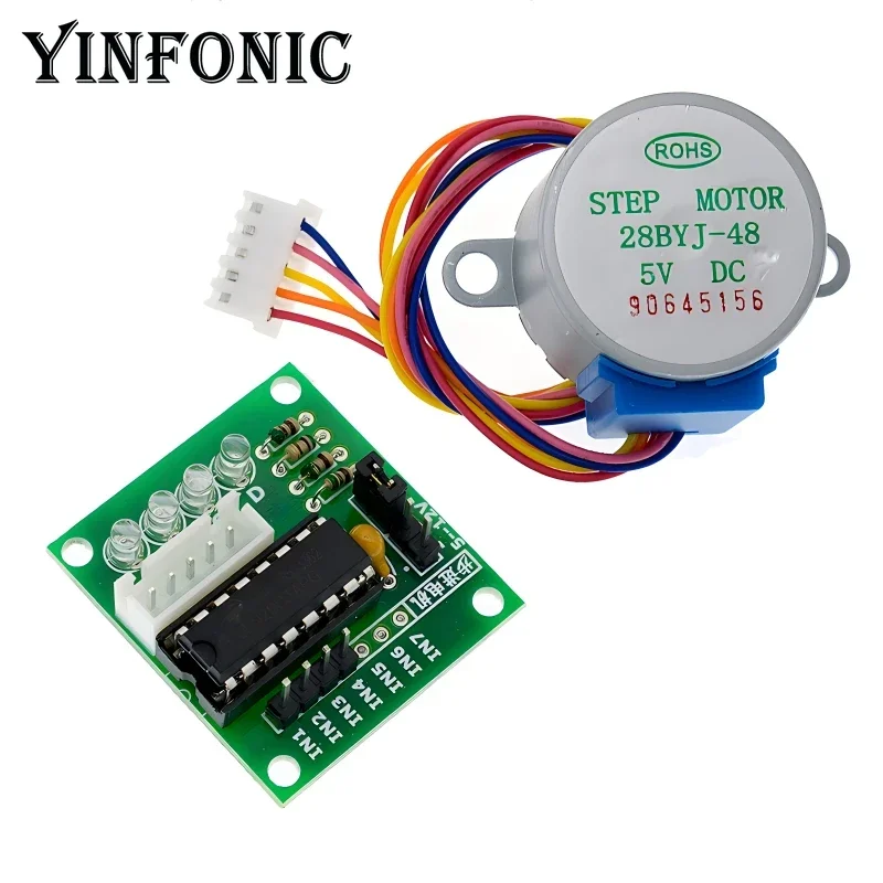 5-проводной 4-фазный шаговый двигатель 5 В/12 В + плата драйвера зеленый/синий ULN2003 28BYJ-48-5 В электроприводные двигатели