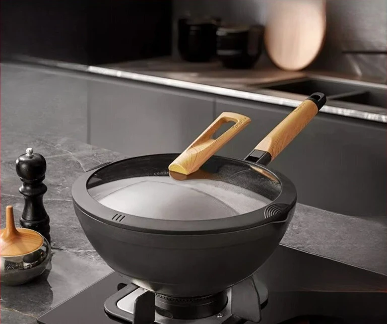 

Nonstick wok household frying bird's beak induction cooker gas stove universal