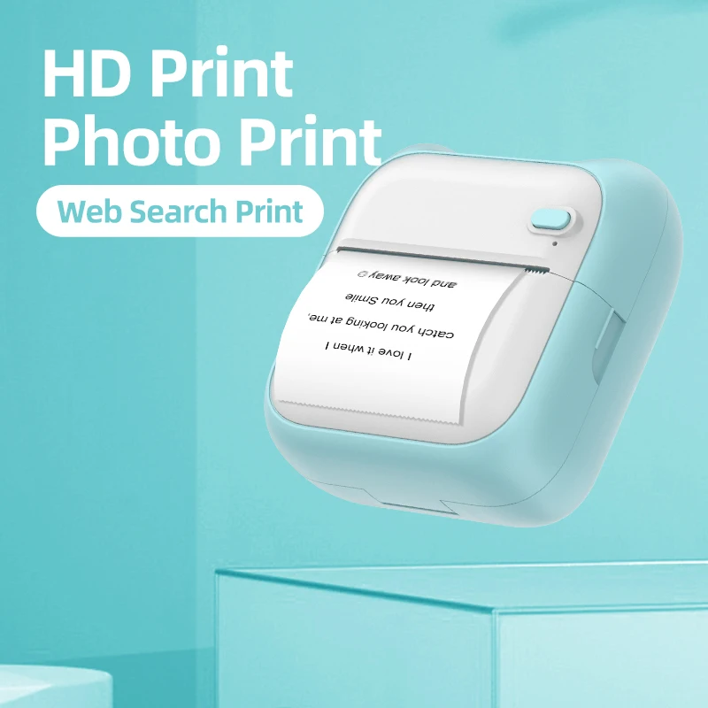 Portable Mini Thermal Printer Student Photo Label Memo Wrong Question Print Bluetooth Wireless Smart Printers Children Gifts