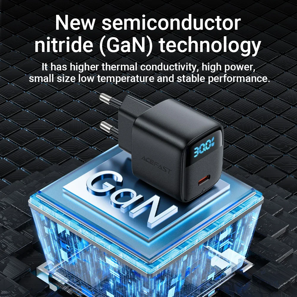 30W Ipad Charging dapter GaN Fast Phone Charger Type-C Fast Charger With Digital Display for IPhone17 16 Huawei Samsung Tablet