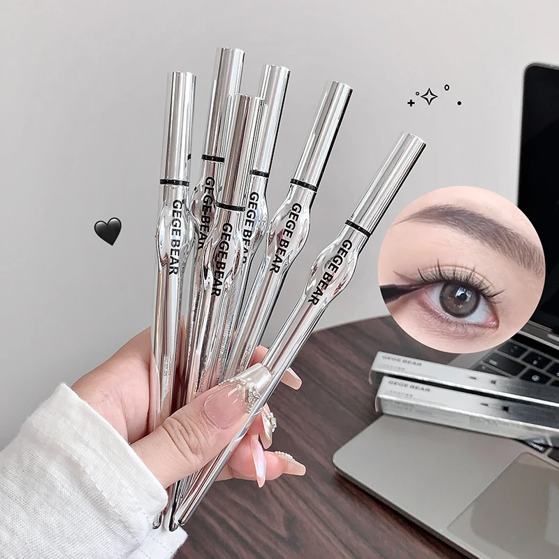 女性用二股眉毛ペン Gege Bear 長持ちする自然なストローク 防水 汗に強い 汚れにくい 終日着用 アイメイク